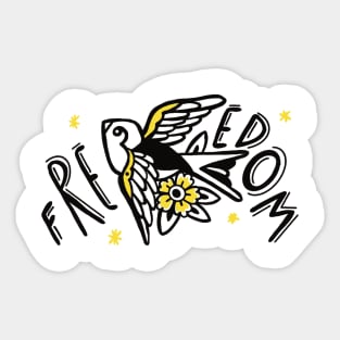 Freedom | freedom birds | bird | freedom fly | love bird | vintage Sticker